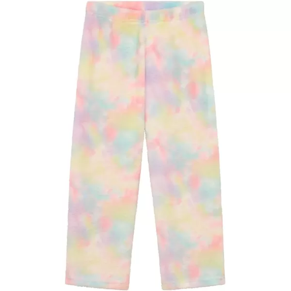 BTween Girls’ 3 Pack Sleepwear Set, Llamacorn Sweater and Slip-ons with Rainbow Velour Pajama Bottoms