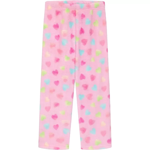 BTween Girls’ 3 Pack Sleepwear Set, Llamacorn Sweater and Slip-ons with Rainbow Velour Pajama Bottoms