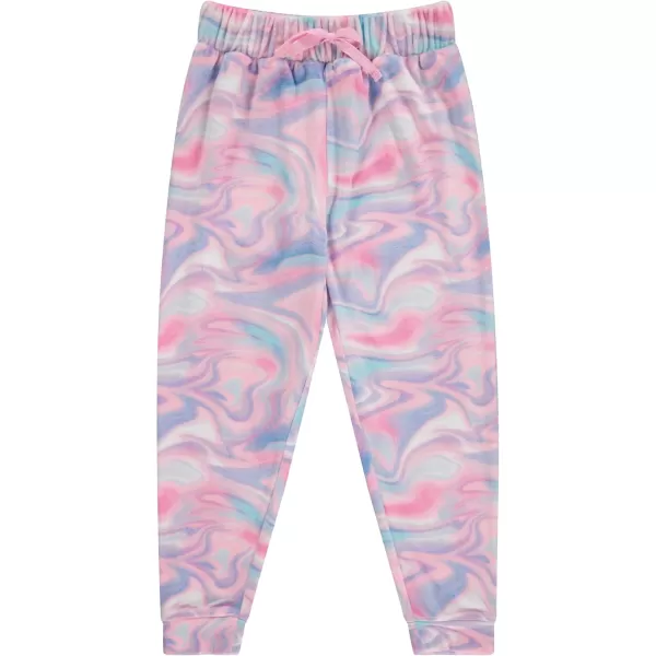 BTween Girl's 3-Pack Velour Jogger Pant Set - Solid, Tie Dye or Camo Sweatpants for Girls