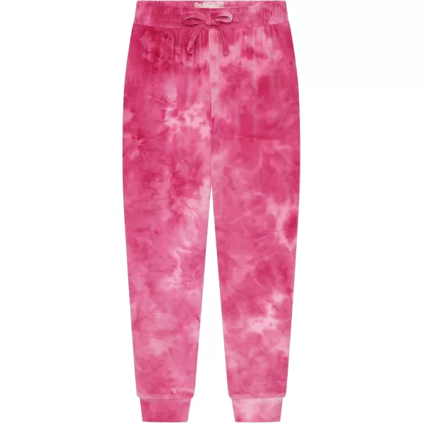 BTween Girl's 3-Pack Velour Jogger Pant Set - Solid, Tie Dye or Camo Sweatpants for Girls