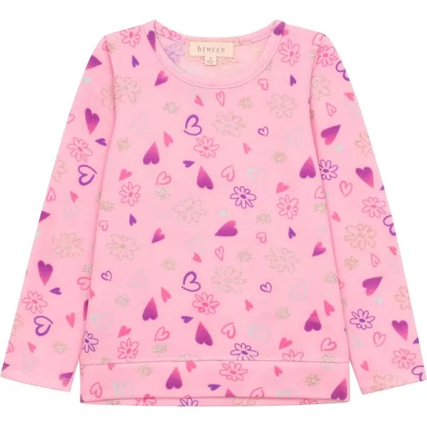 BTween Girls 3 Piece Long Sleeve Crew Neck Pullovers, Fleece Sweatshirt for Youth Kids