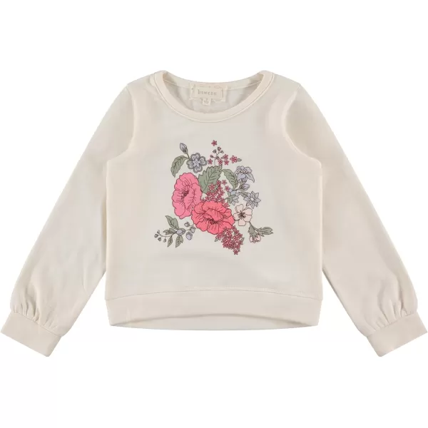 BTween Girls 3 Piece Long Sleeve Crew Neck Pullovers, Fleece Sweatshirt for Youth Kids