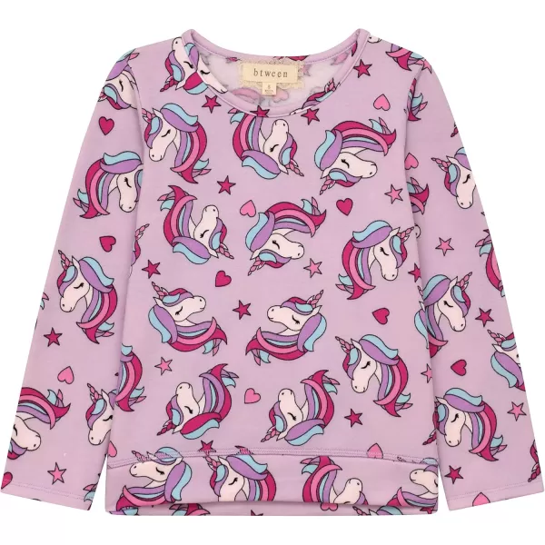 BTween Girls 3 Piece Long Sleeve Crew Neck Pullovers, Fleece Sweatshirt for Youth Kids
