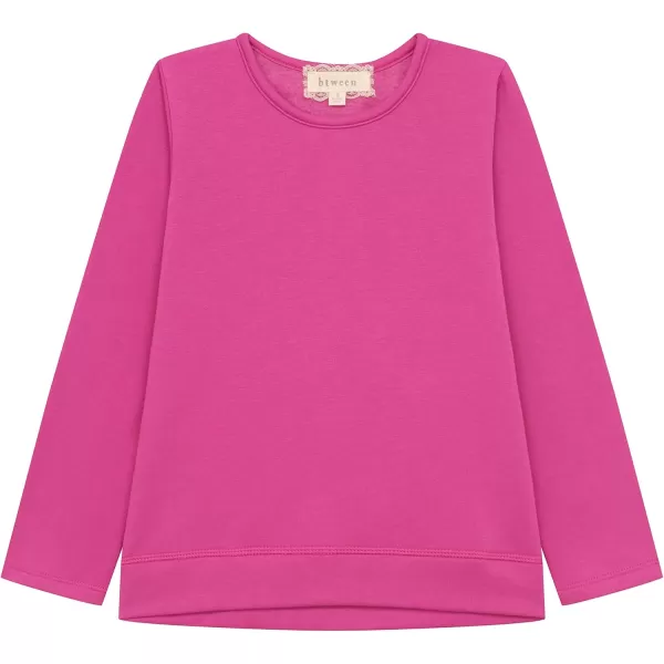 BTween Girls 3 Piece Long Sleeve Crew Neck Pullovers, Fleece Sweatshirt for Youth Kids