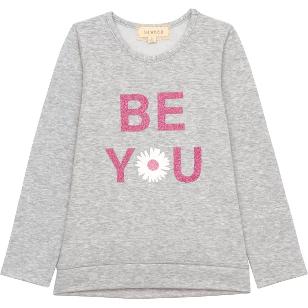 BTween Girls 3 Piece Long Sleeve Crew Neck Pullovers, Fleece Sweatshirt for Youth Kids
