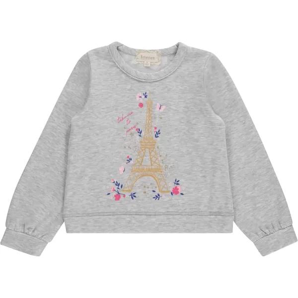 BTween Girls 3 Piece Long Sleeve Crew Neck Pullovers, Fleece Sweatshirt for Youth Kids