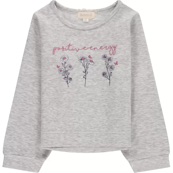 BTween Girls 3 Piece Long Sleeve Crew Neck Pullovers, Fleece Sweatshirt for Youth Kids