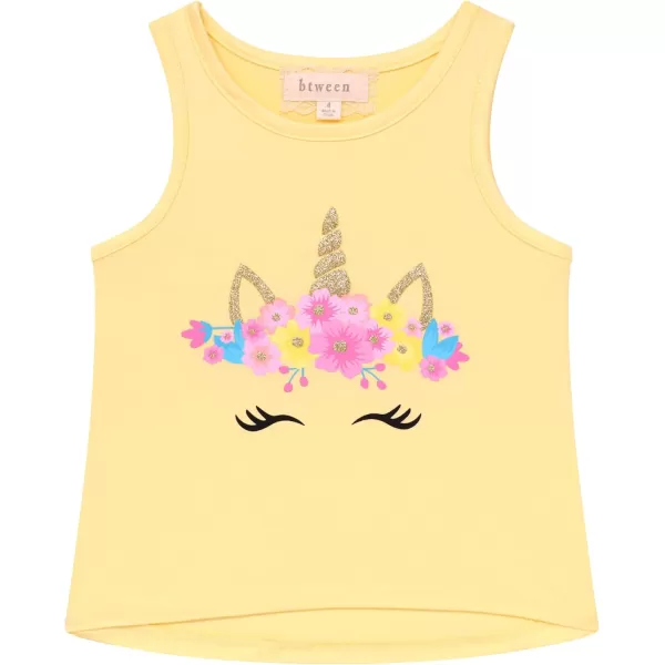 BTween Girls 4 Pack Fashion Summer Clothes Set - Shorts Tank Top Short Sleeve and Biker Shorts