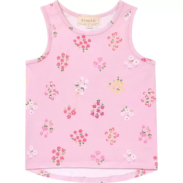 BTween Girls 4 Pack Fashion Summer Tank Top Cotton Blend Clothes Set - Mixed Colors