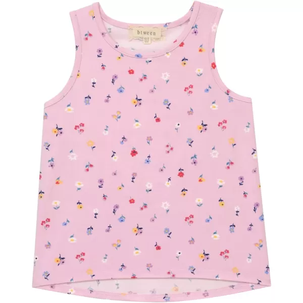 BTween Girls 4 Pack Fashion Summer Tank Top Cotton Blend Clothes Set - Mixed Colors