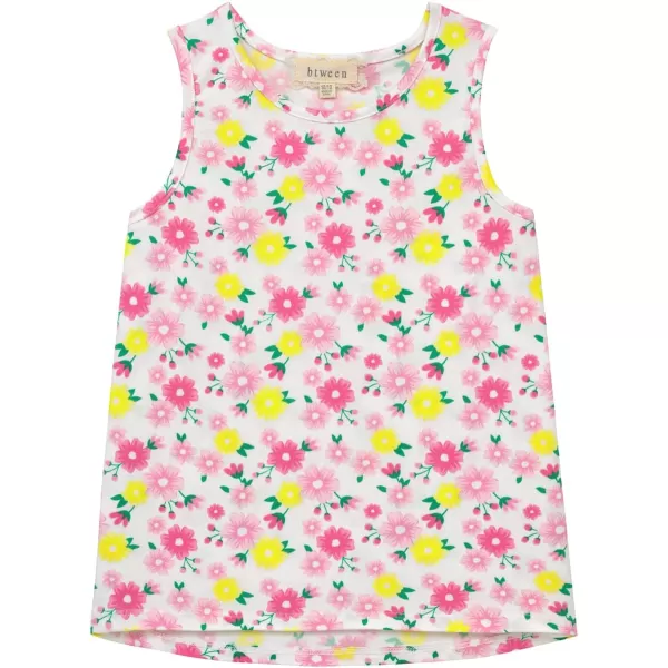 BTween Girls 4 Pack Fashion Summer Tank Top Cotton Blend Clothes Set - Mixed Colors