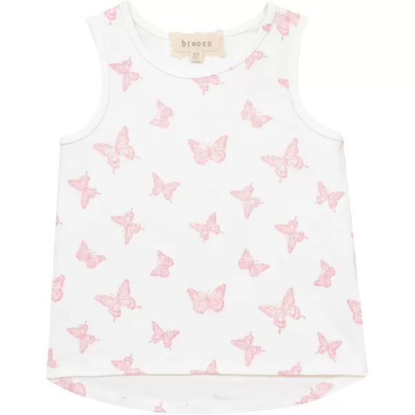 BTween Girls 4 Pack Fashion Summer Tank Top Cotton Blend Clothes Set - Mixed Colors