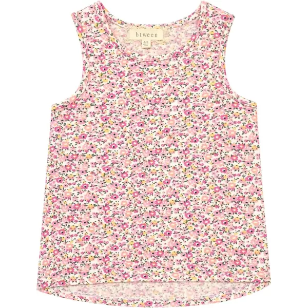 BTween Girls 4 Pack Fashion Summer Tank Top Cotton Blend Clothes Set - Mixed Colors