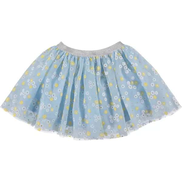 BTween Girls 4 Pack Floral Fashion Summer Clothes Set - Tutu Skirt Tank Top Short Sleeve and Biker Shorts