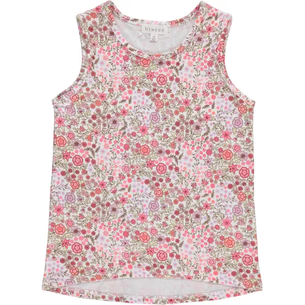 BTween Girls 4 Pack Floral Fashion Summer Clothes Set - Tutu Skirt Tank Top Short Sleeve and Biker Shorts