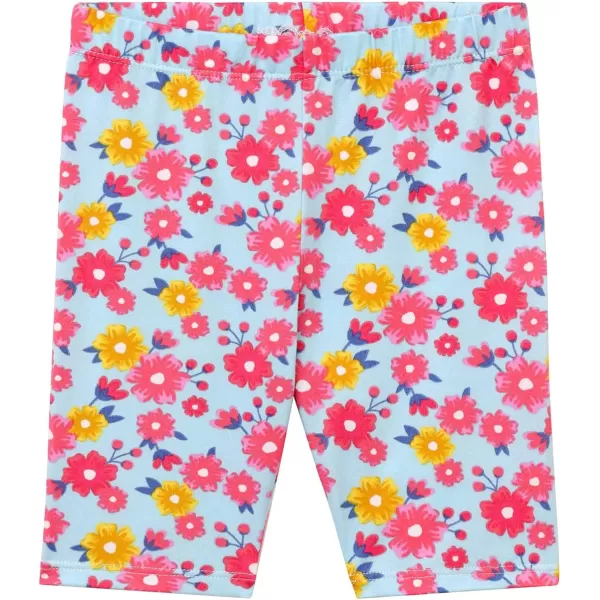 BTween Girls 4 Pack Floral Fashion Summer Clothes Set - Tutu Skirt Tank Top Short Sleeve and Biker Shorts