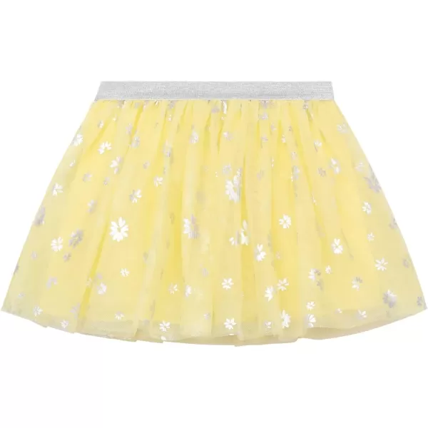 BTween Girls 4 Pack Floral Fashion Summer Clothes Set - Tutu Skirt Tank Top Short Sleeve and Biker Shorts