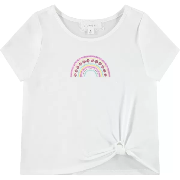 BTween Girls 4 Pack Floral Fashion Summer Clothes Set - Tutu Skirt Tank Top Short Sleeve and Biker Shorts