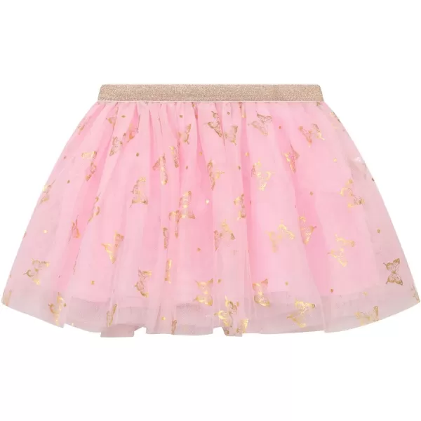 BTween Girls 4 Pack Floral Fashion Summer Clothes Set - Tutu Skirt Tank Top Short Sleeve and Biker Shorts