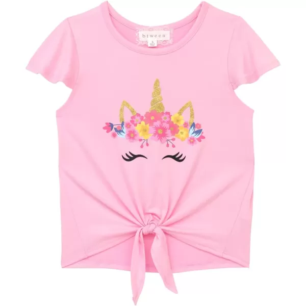 BTween Girls 4 Pack Floral Fashion Summer Clothes Set - Tutu Skirt Tank Top Short Sleeve and Biker Shorts