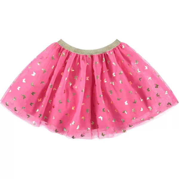 BTween Girls 4 Pack Floral Fashion Summer Clothes Set - Tutu Skirt Tank Top Short Sleeve and Biker Shorts