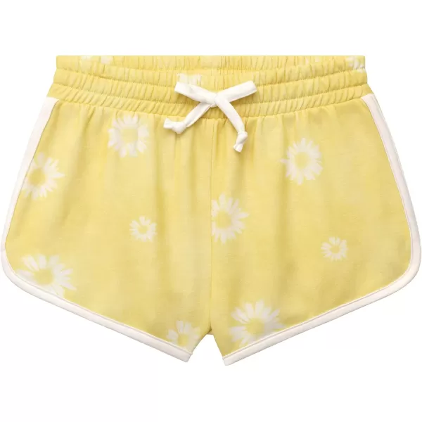 BTween Girls 4-Piece Active Performance Dolphin Shorts with Faux Drawstring, Sports Running Shorts for Kids