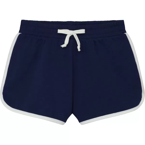 BTween Girls 4-Piece Active Performance Dolphin Shorts with Faux Drawstring, Sports Running Shorts for Kids