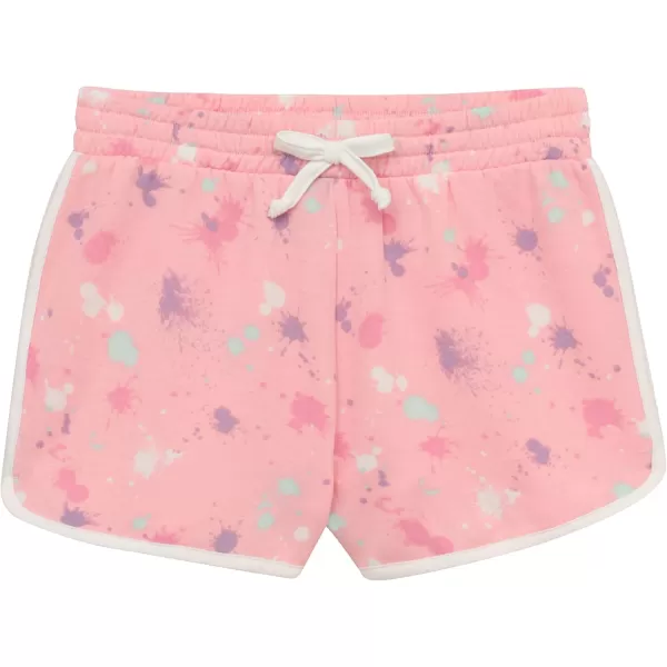 BTween Girls 4-Piece Active Performance Dolphin Shorts with Faux Drawstring, Sports Running Shorts for Kids