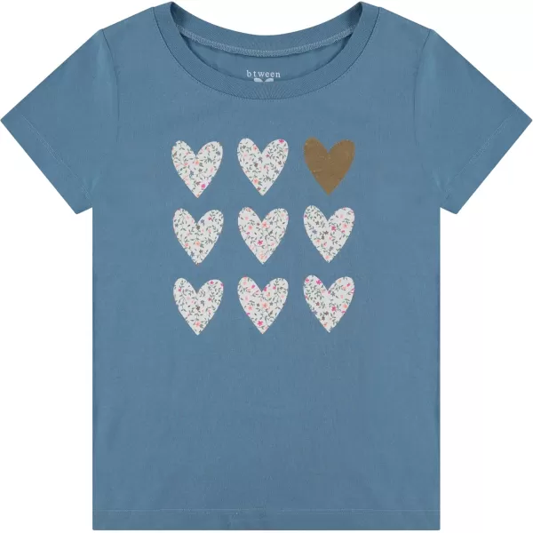 BTween Girls 4-Piece Summer Tops | Fashionable Short Sleeve T-Shirt | Casual Daily Shirt for Kids - Assorted Colors