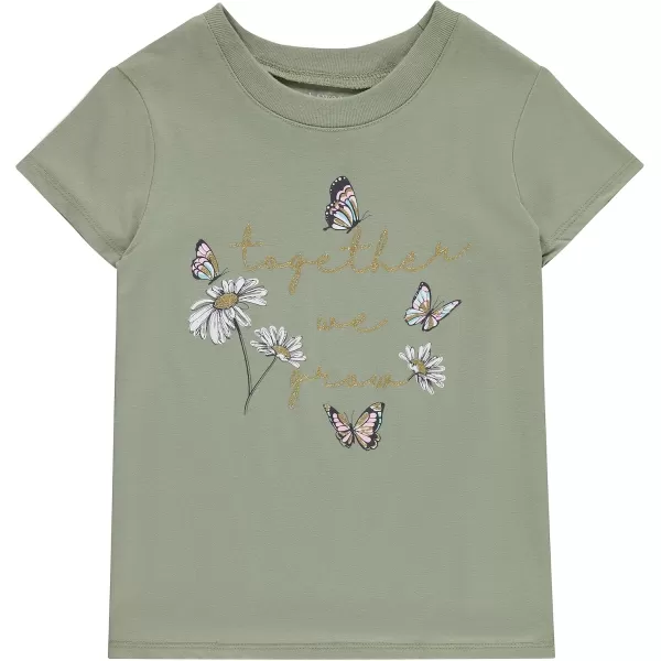 BTween Girls 4-Piece Summer Tops | Fashionable Short Sleeve T-Shirt | Casual Daily Shirt for Kids - Assorted Colors