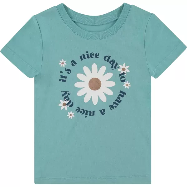 BTween Girls 4-Piece Summer Tops | Fashionable Short Sleeve T-Shirt | Casual Daily Shirt for Kids - Assorted Colors