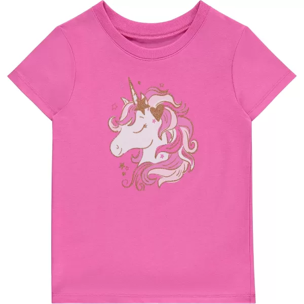 BTween Girls 4-Piece Summer Tops | Fashionable Short Sleeve T-Shirt | Casual Daily Shirt for Kids - Assorted Colors