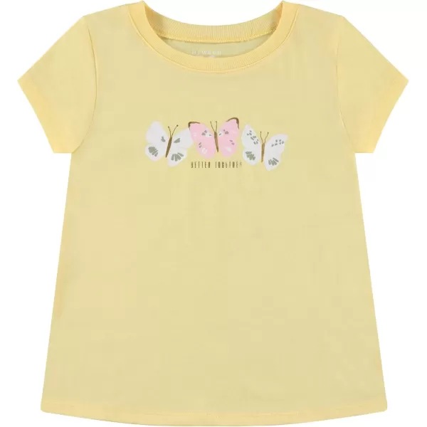 BTween Girls 4-Piece Summer Tops | Fashionable Short Sleeve T-Shirt | Casual Daily Shirt for Kids - Assorted Colors
