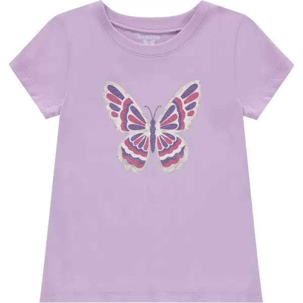 BTween Girls 4-Piece Summer Tops | Fashionable Short Sleeve T-Shirt | Casual Daily Shirt for Kids - Assorted Colors
