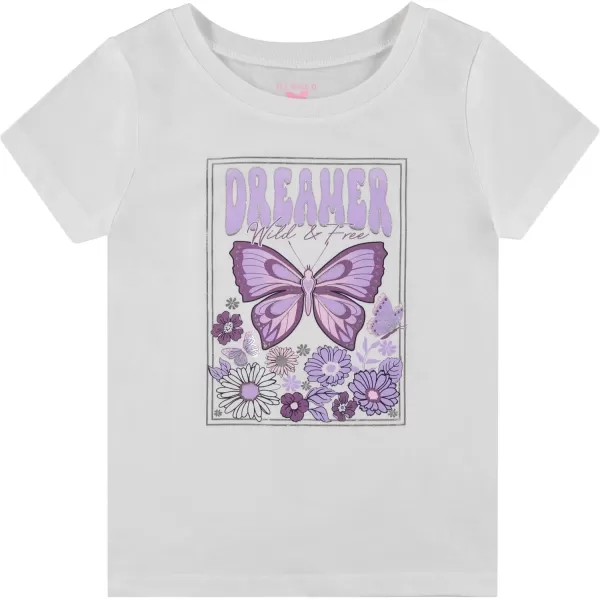 BTween Girls 4-Piece Summer Tops | Fashionable Short Sleeve T-Shirt | Casual Daily Shirt for Kids - Assorted Colors