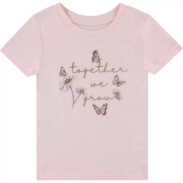BTween Girls 4-Piece Summer Tops | Fashionable Short Sleeve T-Shirt | Casual Daily Shirt for Kids - Assorted Colors