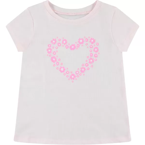 BTween Girls 4-Piece Summer Tops | Fashionable Short Sleeve T-Shirt | Casual Daily Shirt for Kids - Assorted Colors