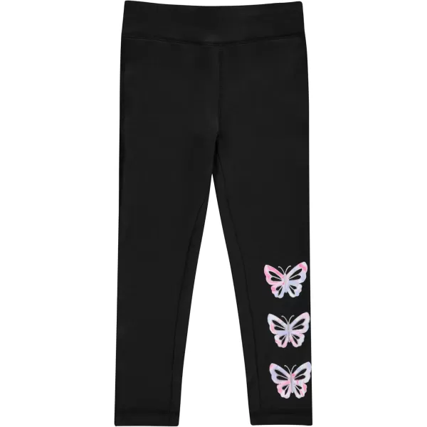 BTween Girls’ 4 pack Leggings Set, Exercise, Sports Tights with Wide Waistband for Girls