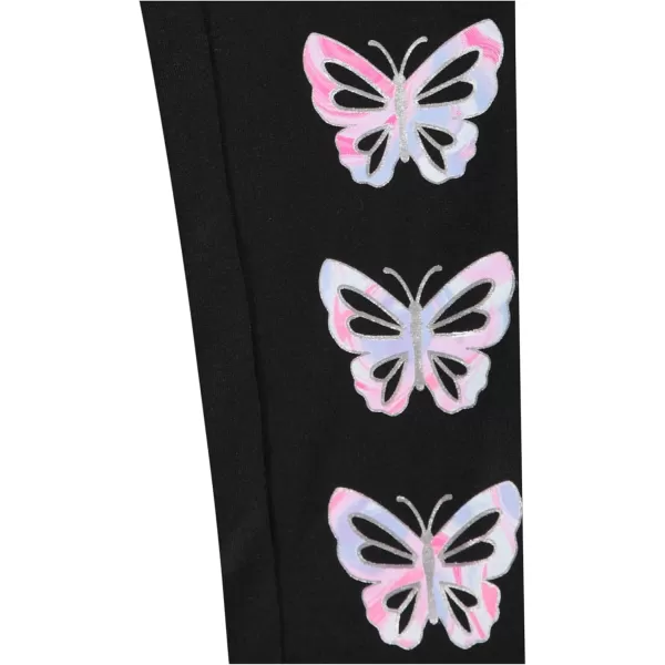 BTween Girls’ 4 pack Leggings Set, Exercise, Sports Tights with Wide Waistband for Girls
