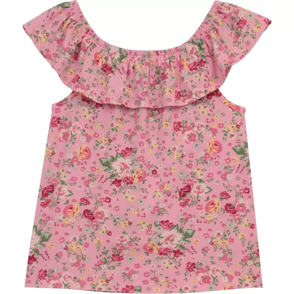 BTween Girls 4pc Fashion Tops, Short Sleeve T-Shirt, Casual Daily Shirt for Kids - Assorted Colors