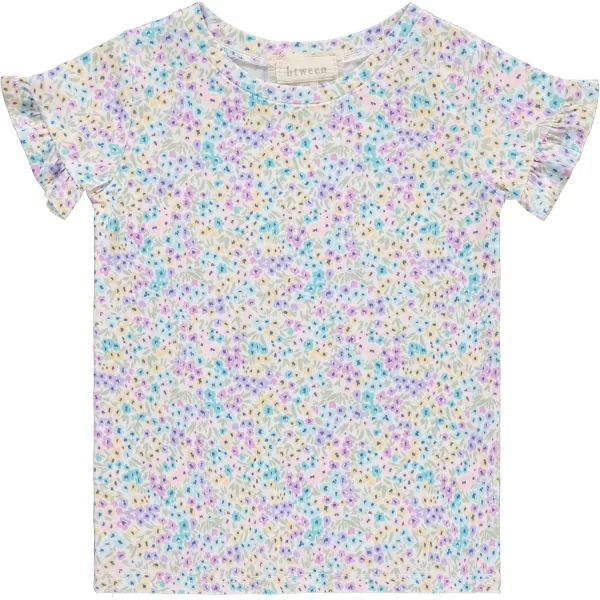 BTween Girls 4pc Fashion Tops, Short Sleeve T-Shirt, Casual Daily Shirt for Kids - Assorted Colors