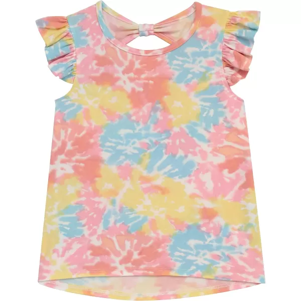 BTween Girls 4pc Fashion Tops, Short Sleeve T-Shirt, Casual Daily Shirt for Kids - Assorted Colors