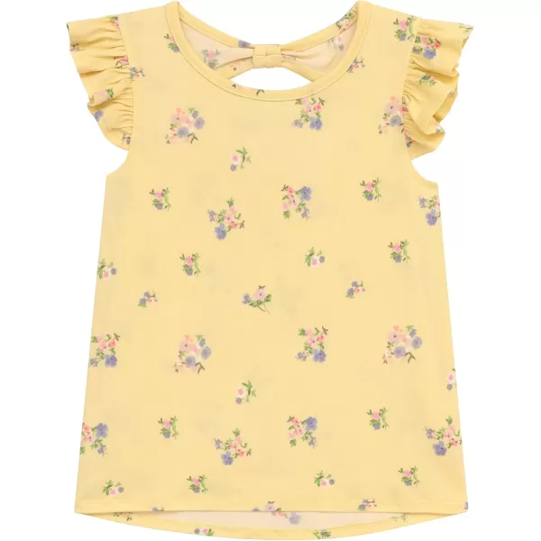 BTween Girls 4pc Fashion Tops, Short Sleeve T-Shirt, Casual Daily Shirt for Kids - Assorted Colors