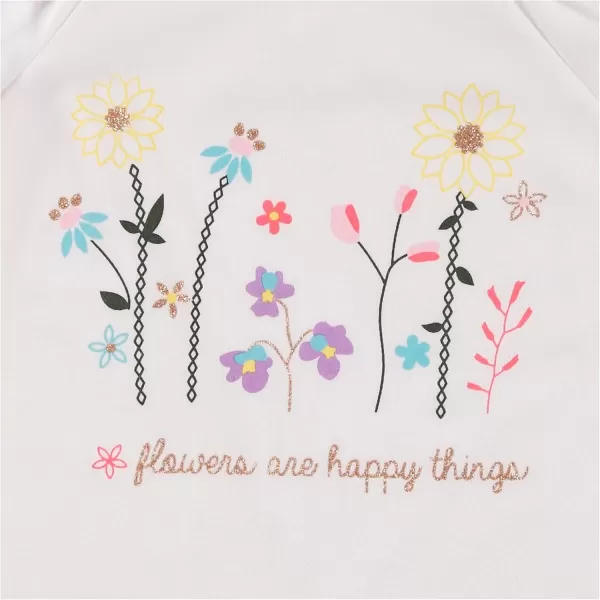 BTween Girls 4pc Fashion Tops, Short Sleeve T-Shirt, Casual Daily Shirt for Kids - Assorted Colors