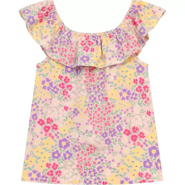 BTween Girls 4pc Fashion Tops, Short Sleeve T-Shirt, Casual Daily Shirt for Kids - Assorted Colors