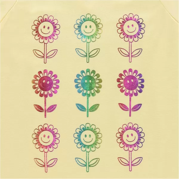 BTween Girls 4pc Fashion Tops, Short Sleeve T-Shirt, Casual Daily Shirt for Kids - Assorted Colors