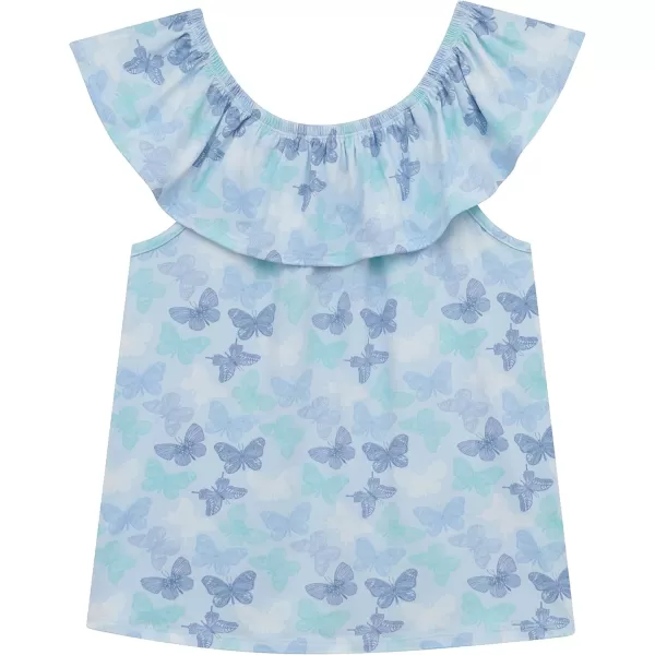 BTween Girls 4pc Fashion Tops, Short Sleeve T-Shirt, Casual Daily Shirt for Kids - Assorted Colors
