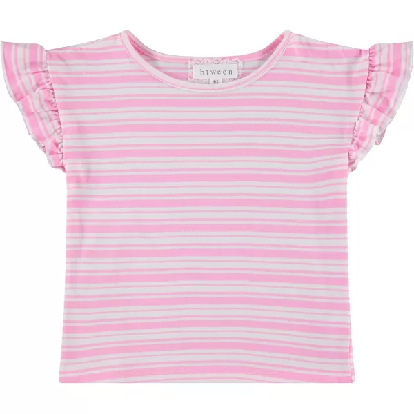 BTween Girls 6-Pack Casual Outfit Bundle with Ruffle Sleeve Tees, Peplum Tank Top, Skirt, Dolphin and Biker Shorts