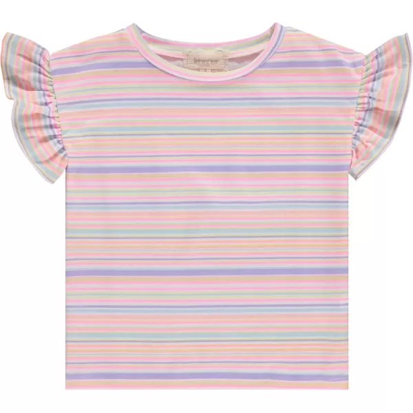 BTween Girls 6-Pack Casual Outfit Bundle with Ruffle Sleeve Tees, Peplum Tank Top, Skirt, Dolphin and Biker Shorts