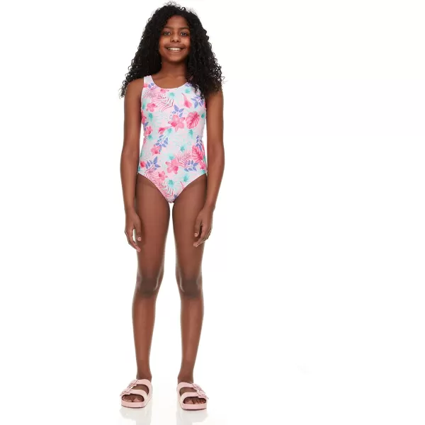 BTween Girls Multi Pack One Piece Swimwear - Unique Colors and Patterns, Sizes 4-16 for Kids and Toddlers